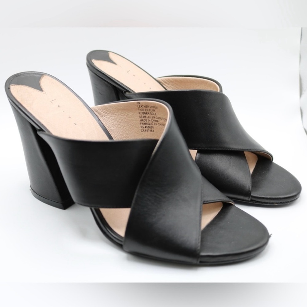 Nordstrom Elegant Black Women's Mules Size 8